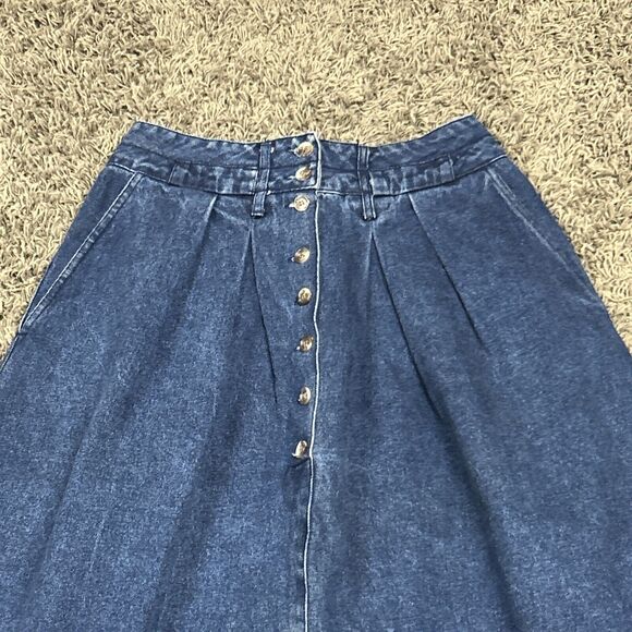 Private Collection House Of Lloyd Jean Skirt Womens 13/14 Denim Button Pockets - Picture 4 of 8